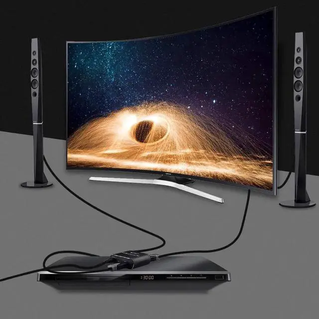 Alt view image 2 of 6 - 4K HDMI Audio Extractor, HDMI to HDMI + Digital Optical TOSLINK (SPDIF) + 3.5mm Audio Stereo Audio Converter Adapter Support ARC 3D PS4 Pro Roku Xbox One Etc