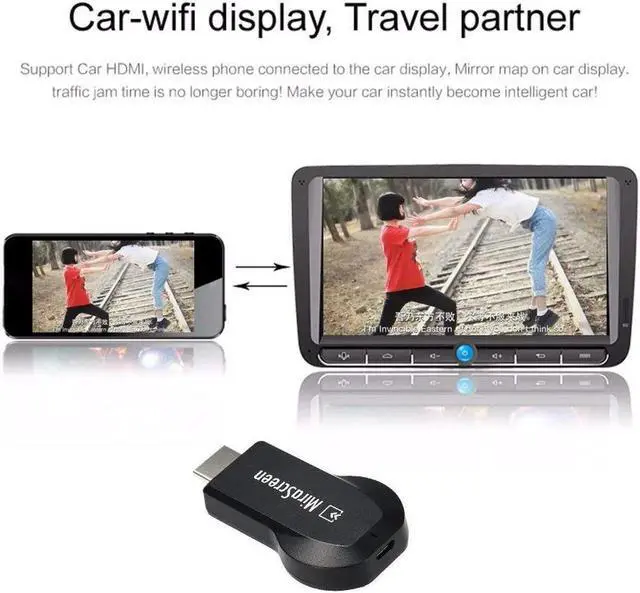 Alt view image 4 of 7 - MiraScreen Dongle 1080P HDMI WiFi Display Adapter Support DLNA Airplay Miracast Display Dongle Streaming Media Player with HDMI Plug for iPhone Android Phone Notebook Tablet PC to HDTV Monitor