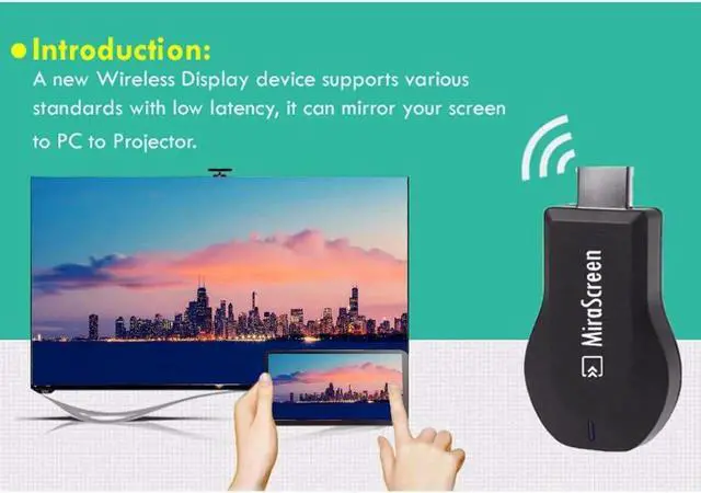 Alt view image 7 of 7 - MiraScreen Dongle 1080P HDMI WiFi Display Adapter Support DLNA Airplay Miracast Display Dongle Streaming Media Player with HDMI Plug for iPhone Android Phone Notebook Tablet PC to HDTV Monitor
