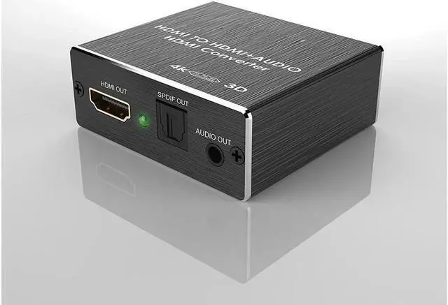 Alt view image 4 of 6 - 4K x 2K HDMI to HDMI and Optical TOSLINK SPDIF + 3.5mm Stereo Audio Extractor Converter HDMI Audio Splitter Adapter(HDMI Input, HDMI + Digital / Analog Audio Output)V-HDMI Converter