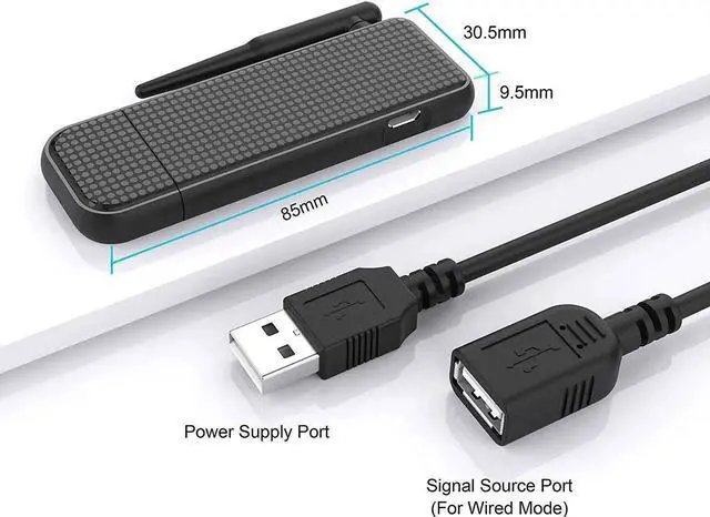Alt view image 2 of 6 - Display Dongle 2 in 1 Support Wireless and Wired, Compatible with Phone to HDMI Adapter for TV 1080P HDMI Miracast Dongle Compatible for Windows Android iOS Smartphone Tablet iPhone iPad Laptop