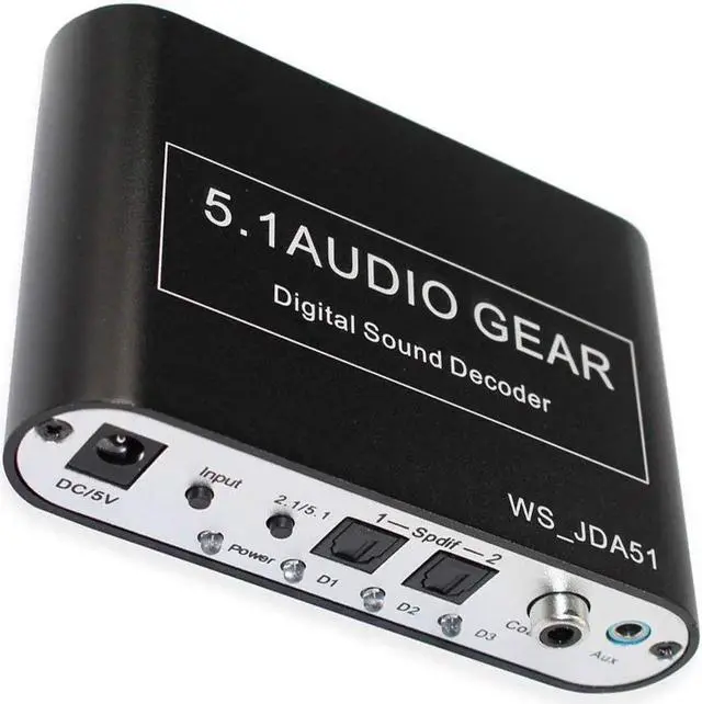 Main image of 5.1 Audio Gear Digital Sound Decoder Converter - Optical SPDIF/Coaxial AC3/DTS To 5.1Analog output - support DTS/AC-3/PCM for HD player Blu-ray DVD PS3 PS4 and Xbox 360 Xbox one