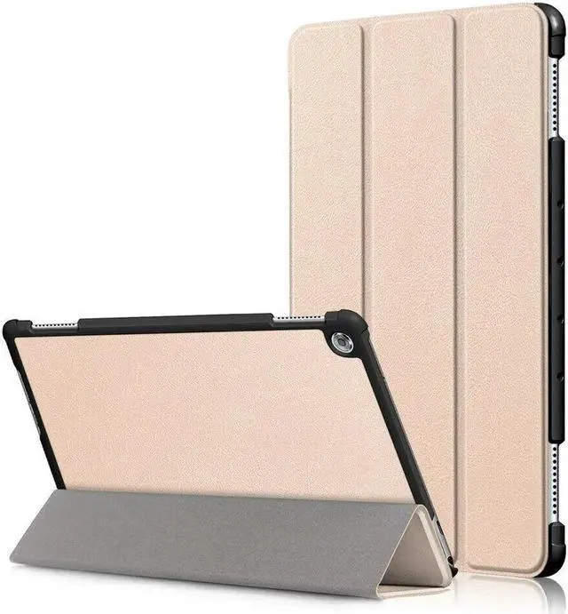 Main image of Case for Huawei MediaPad M5 Lite 10 BAH2-W19 / L09 / W09 Ultra Slim PU Leather Smart Stand Cover for Media Pad M5 Lite 10.1 inch Case Gold