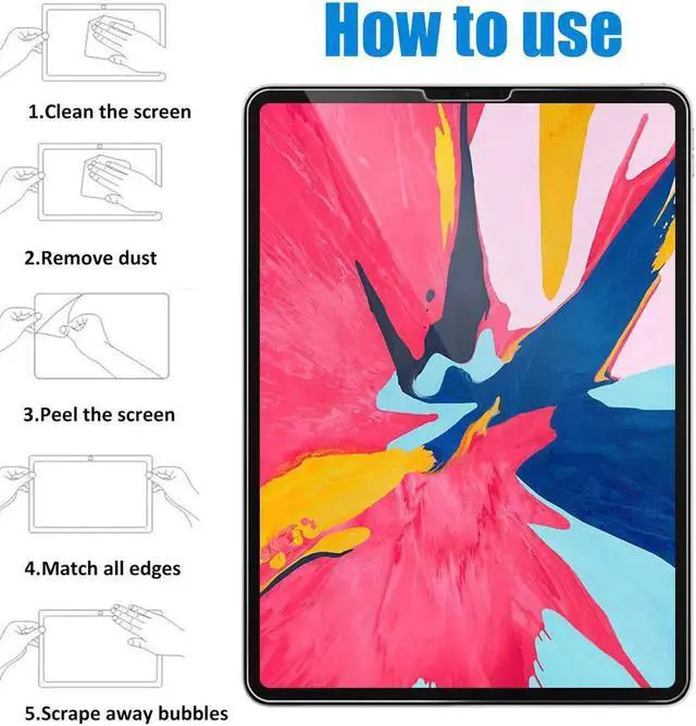 Alt view image 4 of 7 - iPad Pro 11 inch Screen Protector Werleo Face ID & Apple Pencil Compatible Tempered Glass Film Screen Protector for Apple iPad Pro 11" 2018