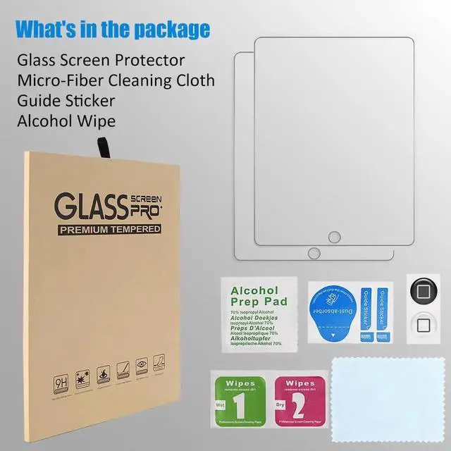 Alt view image 3 of 7 - iPad 2 3 4 Glass Screen Protector Film Werleo 9H HD Premium Tempered Glass Screen Protector for Apple iPad 2 / iPad 3 / iPad 4