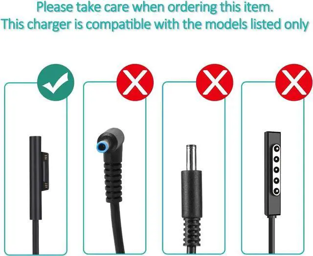 Alt view image 4 of 7 - 24W 15V 1.6A Surface Go Charger Power Supply for Microsoft Surface Go/Surface Pro 4 Core m3/Surface Pro 3 Core m3/Surface Pro 2017 Core m3 Tablet/Surface Laptop Core m3 Carrying Case