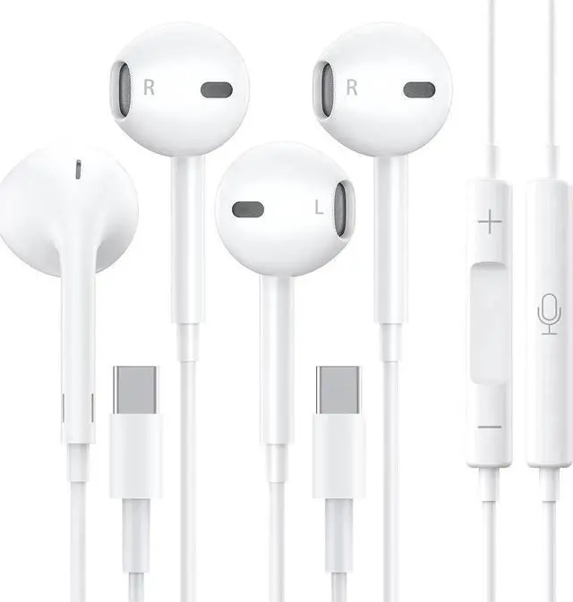 Main image of 2 Pack USB C Headphones / Type C Earbuds Earphones Wired with Microphone & Remote Control Noise Cancelling Headsets for Samsung Galaxy S23/S22/S21/S20, Note 20, Google Pixel 7/6/6a/5/4 and More