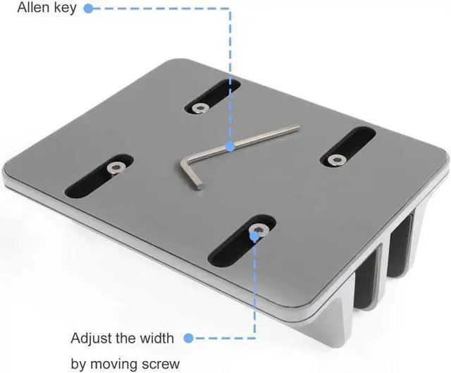 Alt view image 4 of 7 - [Updated Dock Version] Vertical Laptop Stand, Double Desktop Stand Holder with Adjustable Dock (Up to 17.3 inch), Fits All MacBook/Surface/Samsung/HP/Dell/Chrome book