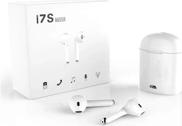 Alt view image 2 of 7 - Wireless Earbuds Bluetooth Headphones Stereo Earphone with Built-In Mic with Charging Case Cordless Sport Headsets for AirPods iPhone XS XR X 8 7 plus 6 6s plus Android Samsung Galaxy