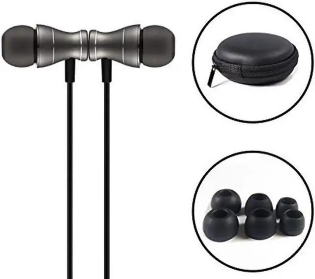 Alt view image 2 of 6 - in-Ear Earbuds Headphones Werleo Magnetic Wired Earphones Stereo Bass Noise Cancelling Ear Buds Headsets with Microphone and Volume Control for All 3.5mm Jack Phones