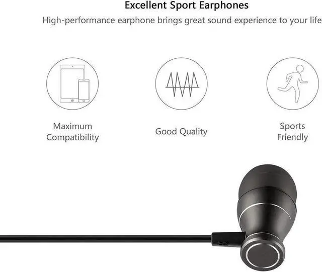 Alt view image 6 of 6 - in-Ear Earbuds Headphones Werleo Magnetic Wired Earphones Stereo Bass Noise Cancelling Ear Buds Headsets with Microphone and Volume Control for All 3.5mm Jack Phones