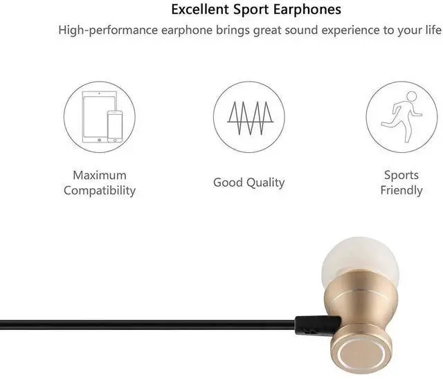 Alt view image 3 of 7 - in-Ear Earbuds Headphones Werleo Magnetic Wired Earphones Stereo Bass Noise Cancelling Ear Buds Headsets with Microphone and Volume Control for All 3.5mm Jack Phones