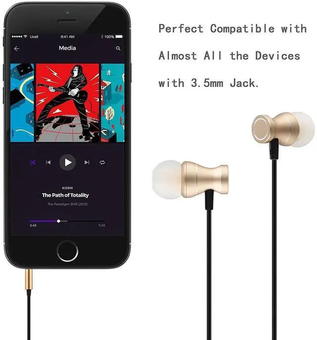 Alt view image 6 of 7 - in-Ear Earbuds Headphones Werleo Magnetic Wired Earphones Stereo Bass Noise Cancelling Ear Buds Headsets with Microphone and Volume Control for All 3.5mm Jack Phones