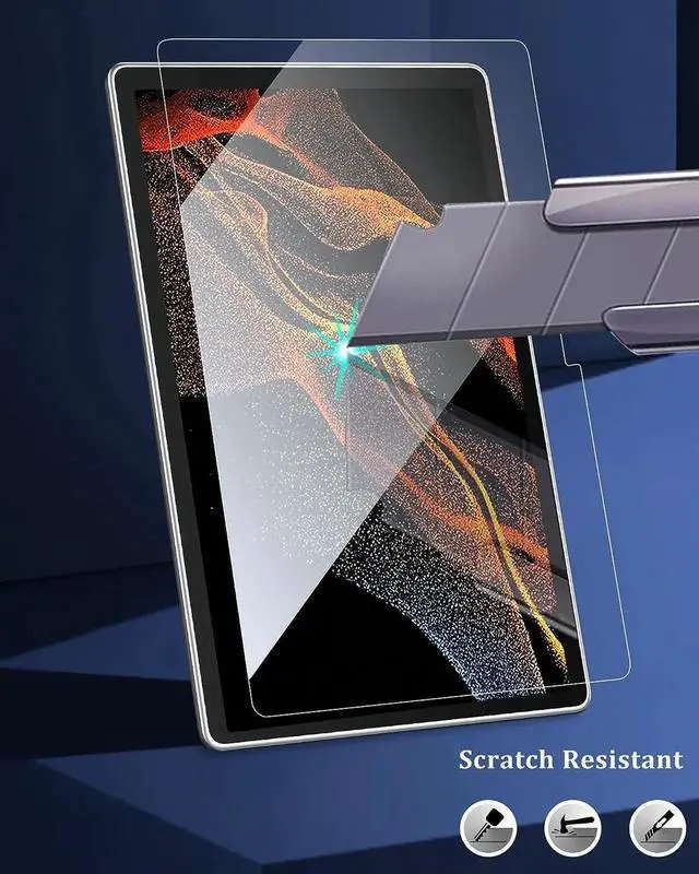 Alt view image 5 of 7 - 2 Pack Screen Protector for Samsung Galaxy Tab S9 Ultra/S8 Ultra 14.6 Inch 2023/2022 SM-X900/SM-X906/SM-X910N/SM-X916B, Anti-Scratch/High Definition/9H Hardness Tempered Glass Film