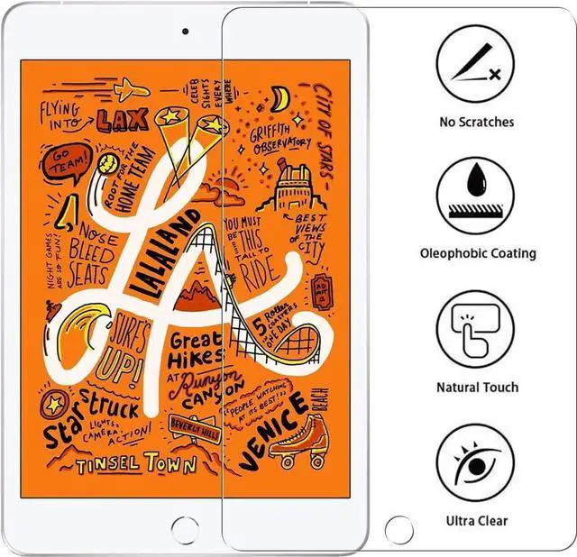 Alt view image 2 of 6 - [2 Pack] Screen Protector for iPad Mini 5 2019, Easy Installation Tempered Glass for iPad Mini 5 and iPad Mini 4 7.9 inch
