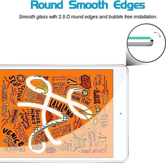 Alt view image 6 of 6 - [2 Pack] Screen Protector for iPad Mini 5 2019, Easy Installation Tempered Glass for iPad Mini 5 and iPad Mini 4 7.9 inch