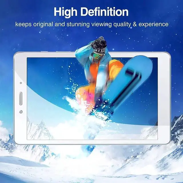 Alt view image 6 of 7 - [2-Pack] Screen Protector for Samsung Galaxy Tab A 8.0 inch 2019, SM-T290/T295/T297, Tempered Glass Film, Ultra Clear, Anti Scratch, Bubble Free