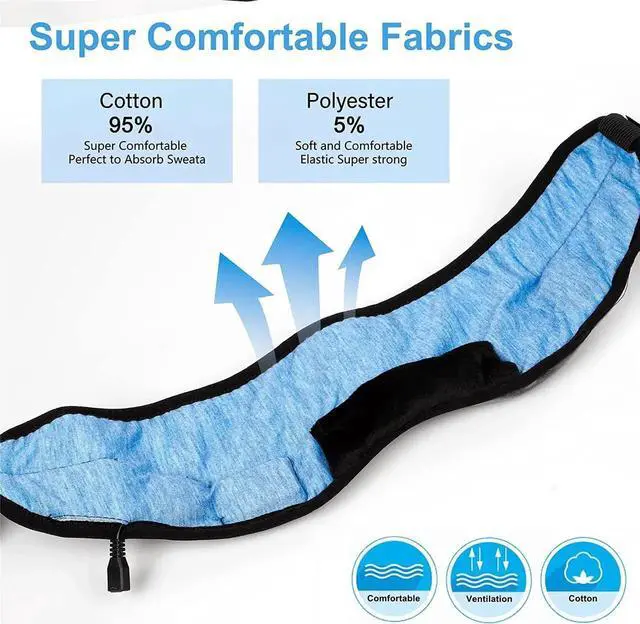 Alt view image 7 of 7 - Sleep Headphones Bluetooth Eye Mask Wireless Bluetooth 5.0 Headphones Music Travel Sleeping Headphones Handsfree Sleeping Mask with Built-in Speakers Microphone Washable