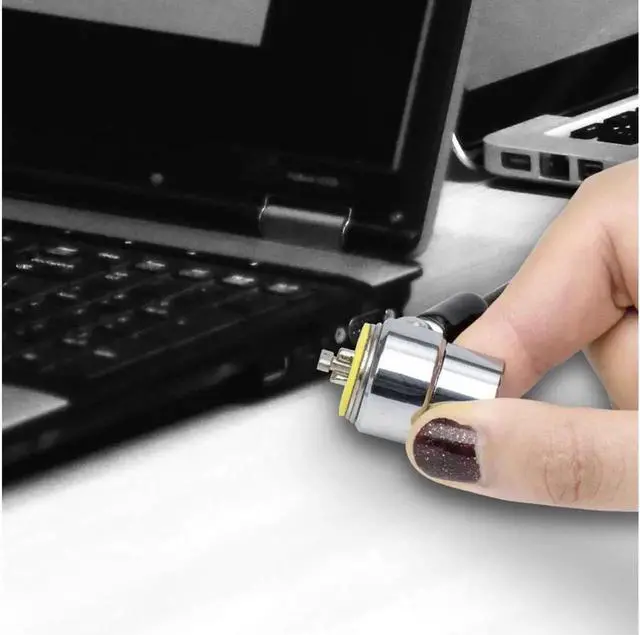 Alt view image 3 of 7 - Laptop Cable Lock Hardware Security Cable Lock Anti Theft Combination Lock for iPad Tablet Laptop MacBook Dell HP Lenovo Kindle Samsung Android or Other Notebooks Tablets (Spring Rope + Black+2pack)