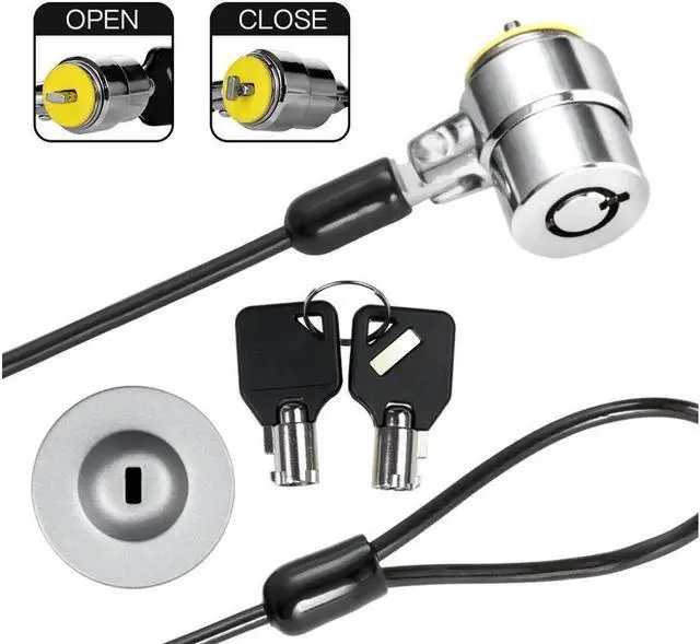 Alt view image 4 of 7 - Laptop Cable Lock Hardware Security Cable Lock Anti Theft Combination Lock for iPad Tablet Laptop MacBook Dell HP Lenovo Kindle Samsung Android or Other Notebooks Tablets (Spring Rope + Black+2pack)