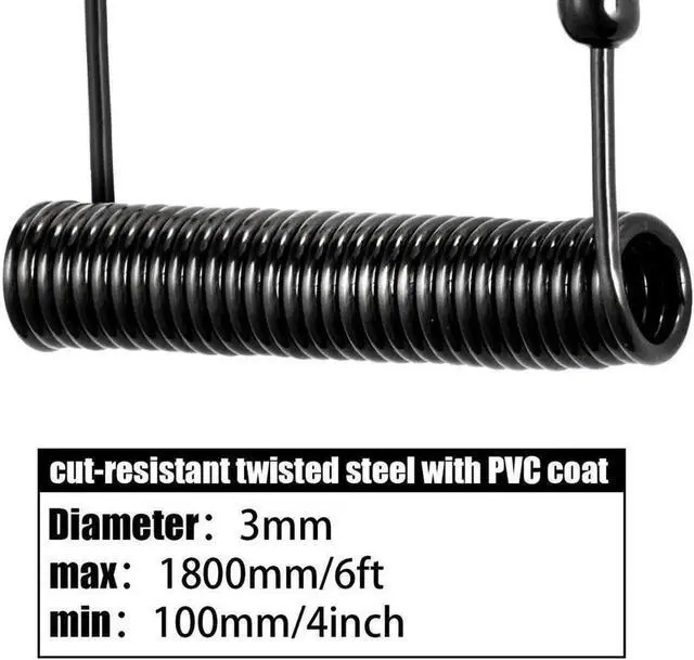 Alt view image 6 of 7 - Laptop Cable Lock Hardware Security Cable Lock Anti Theft Combination Lock for iPad Tablet Laptop MacBook Dell HP Lenovo Kindle Samsung Android or Other Notebooks Tablets (Spring Rope + Black+2pack)