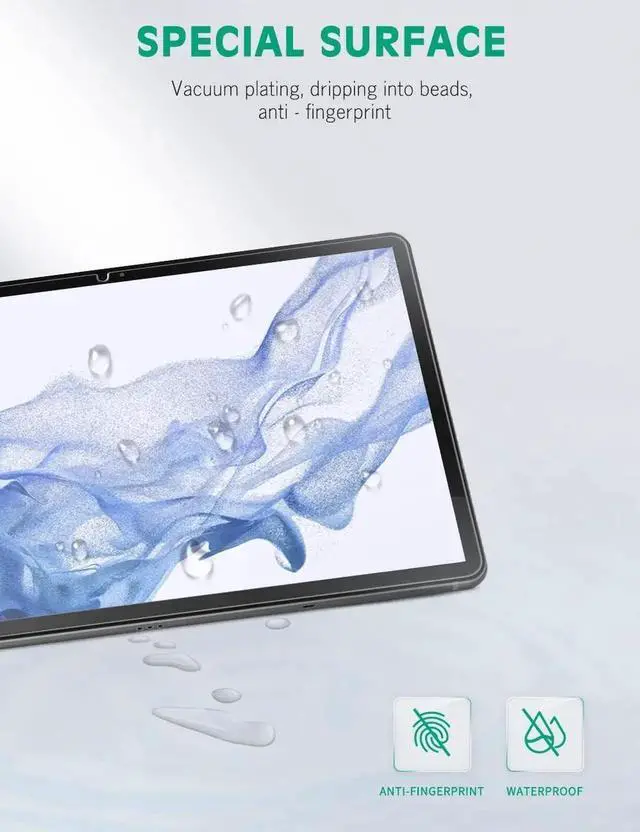 Alt view image 5 of 7 - [2-Pack] Screen Protector for Samsung Galaxy Tab S9 2023 / Tab S8 2022 / Tab S7 2020 11 inch, HD Tempered Glass Film Compatible with S Pen, Anti-Scratches and Case Friendly