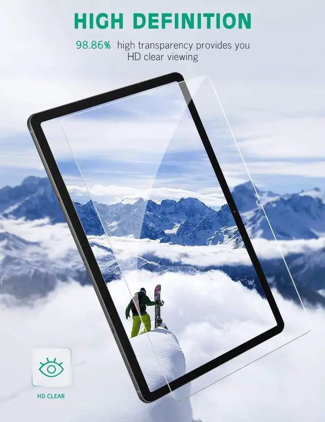 Alt view image 7 of 7 - [2-Pack] Screen Protector for Samsung Galaxy Tab S9 2023 / Tab S8 2022 / Tab S7 2020 11 inch, HD Tempered Glass Film Compatible with S Pen, Anti-Scratches and Case Friendly