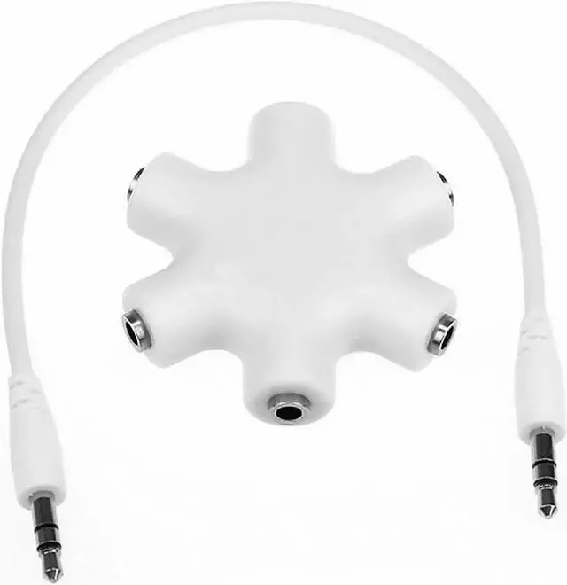 Alt view image 4 of 5 - Headphone Splitter 3.5mm,1 to 5 Stereo Audio Adapter Converter for Samsung iPhone iPod iPad MP3/MP4 Players Tablets (pack of 2)