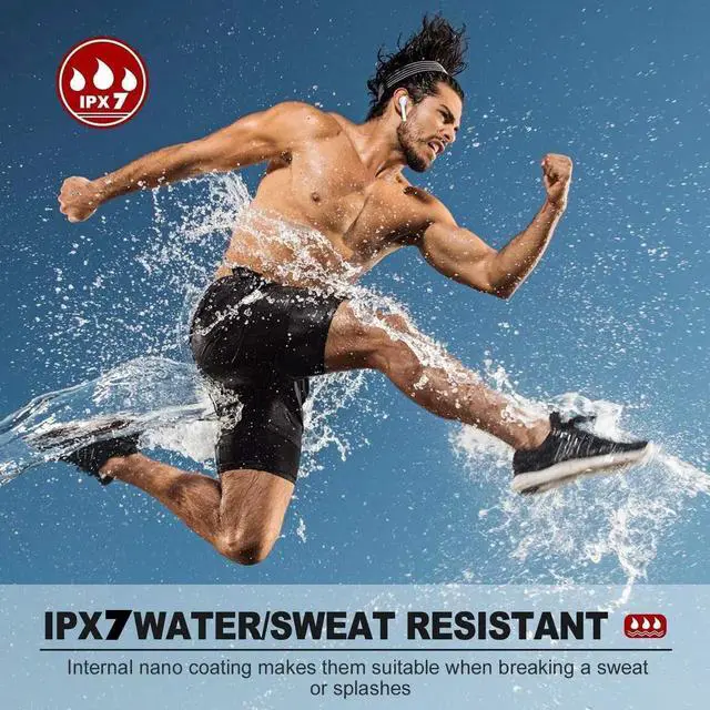 Alt view image 5 of 7 - Wireless Earbuds Bluetooth 5.0 IPX7 Waterproof Headphones with Digital Intelligence LED Display Charging Case HD Stereo Built-in Mic in-Ear Sports Earphones 80 Hrs Playtime for Running Gym Office