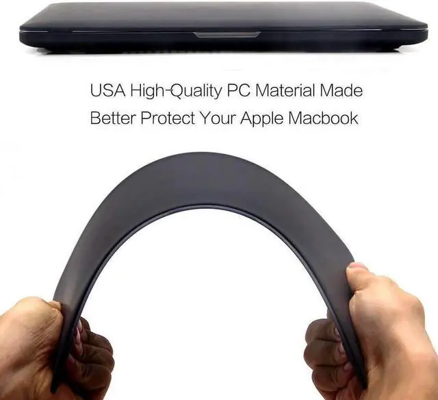 Alt view image 7 of 7 - Macbook Pro 13 inch Retina Case Rubberized Hard Case for MacBook Pro 13.3" with Retina Display A1502 A1425 Shell Cover with Keyboard Skin Black