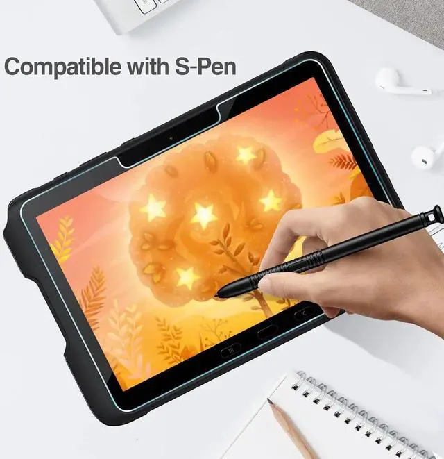 Alt view image 3 of 7 - 2 Pack Screen Protector for Samsung Galaxy Tab Active4 Pro 10.1 inch 2022 SM-T630/SM-T638 and Tab Active Pro 10.1 inch 2019 SM-T540/SM-T547, Anti-Scratch/HD/9H Hardness Tempered Glass Film