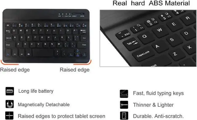 Alt view image 4 of 7 - Werleo iPad mini 4 Keyboard Case Slim Shell Lightweight Cover with Magnetically Detachable Wireless Bluetooth Keyboard for Apple iPad mini 4 2015 Release