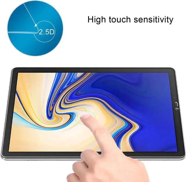 Alt view image 4 of 7 - [2-Pack] Screen Protector for Samsung Galaxy Tab S4 10.5 inch 2018, SM-T830/SM-T835/SM-T837 Tempered Glass Screen Protector Film, S-Pen Compatible,Scratch Resistant
