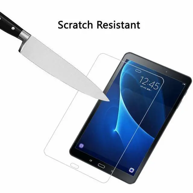 Alt view image 3 of 7 - [2-Pack] Screen Protector for Samsung Galaxy Tab A 10.1 inch 2016 SM-T580 SM-T585 SM-T587 Tempered Glass Screen Protector Film, S Pen Compatible, Scratch Resistant