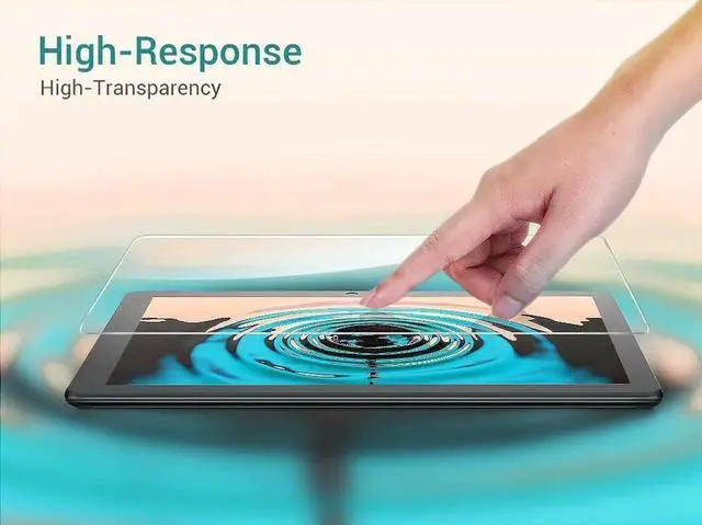 Alt view image 4 of 7 - [2-Pack] Screen Protector for Samsung Galaxy Tab A 10.1 inch 2016 SM-T580 SM-T585 SM-T587 Tempered Glass Screen Protector Film, S Pen Compatible, Scratch Resistant