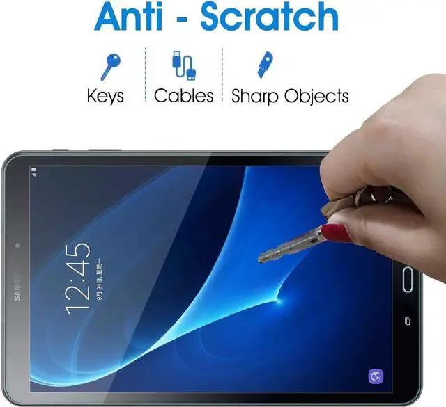 Alt view image 5 of 7 - [2-Pack] Screen Protector for Samsung Galaxy Tab A 10.1 inch 2016 (with S Pen Version) SM-T580 SM-T585 Tempered Glass Screen Protector Film, Scratch Resistant