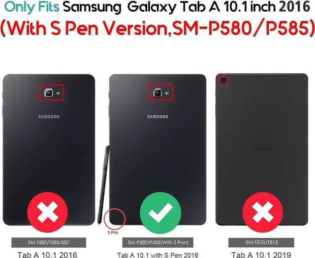 Alt view image 3 of 7 - [2-Pack] Screen Protector for Samsung Galaxy Tab A 10.1 inch 2016 (with S Pen Version) SM-T580 SM-T585 Tempered Glass Screen Protector Film, Scratch Resistant