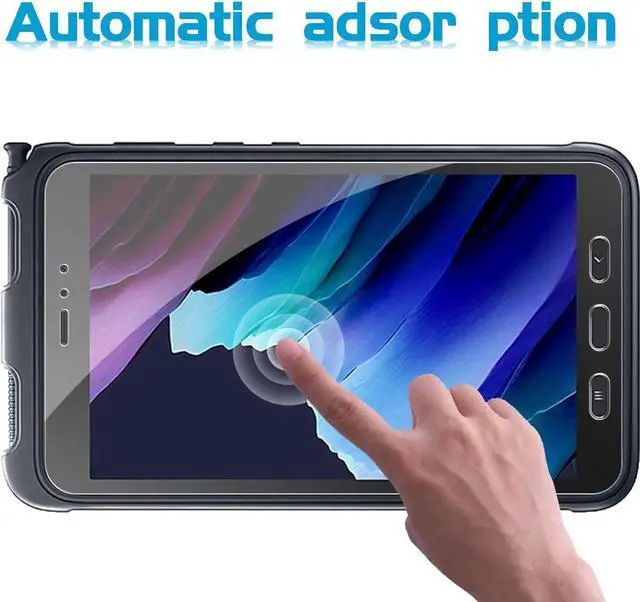 Alt view image 5 of 7 - [2-Pack] Screen Protector for Samsung Galaxy Tab Active 3 8.0 Inch SM-T570/SM-T575/SM-T577 Tempered Glass Screen Protector Film, S-Pen Compatible,Scratch Resistant