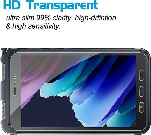 Alt view image 4 of 7 - [2-Pack] Screen Protector for Samsung Galaxy Tab Active 3 8.0 Inch SM-T570/SM-T575/SM-T577 Tempered Glass Screen Protector Film, S-Pen Compatible,Scratch Resistant