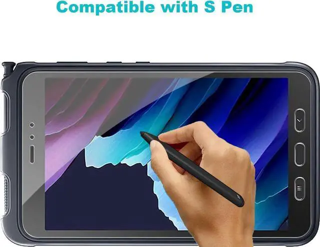 Alt view image 3 of 7 - [2-Pack] Screen Protector for Samsung Galaxy Tab Active 3 8.0 Inch SM-T570/SM-T575/SM-T577 Tempered Glass Screen Protector Film, S-Pen Compatible,Scratch Resistant
