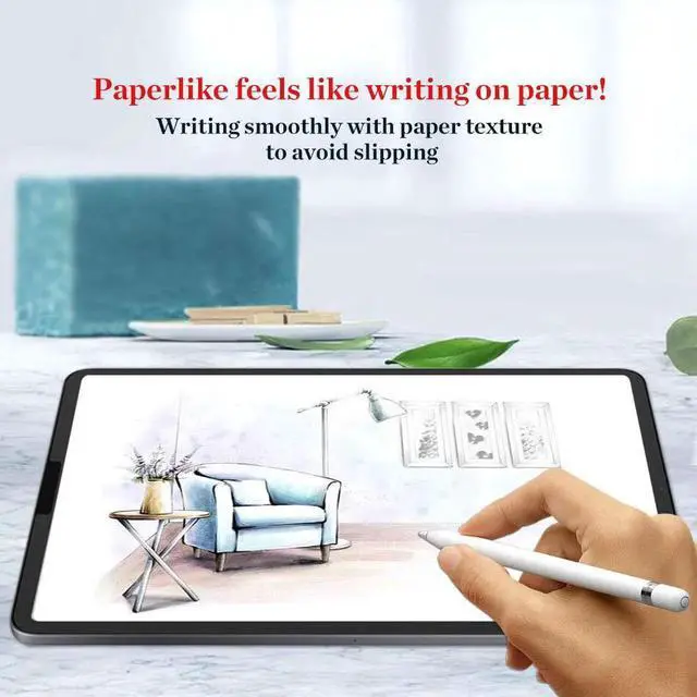Alt view image 6 of 6 - New iPad Air 10.5 inch 2019 PET Paperlike Screen Protector Anti-Glare Anti-Scratch Same Like Writing On Paper Apple Pencil Compatible Paperlike Film for Drawing Sketching on iPad Pro 10.5