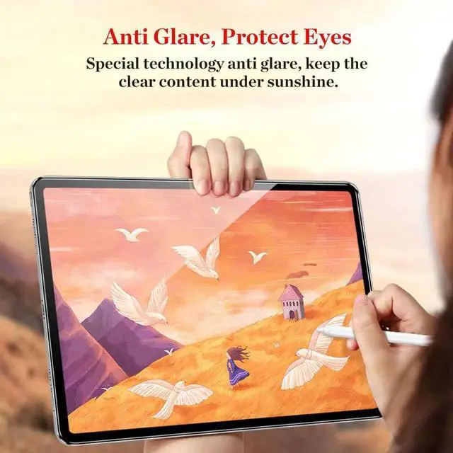 Alt view image 3 of 6 - New iPad Air 10.5 inch 2019 PET Paperlike Screen Protector Anti-Glare Anti-Scratch Same Like Writing On Paper Apple Pencil Compatible Paperlike Film for Drawing Sketching on iPad Pro 10.5