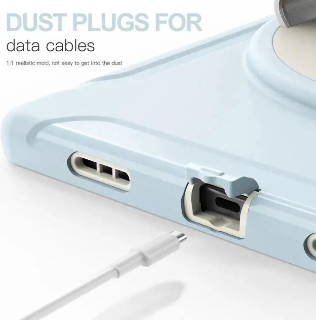 Alt view image 4 of 7 - Galaxy Tab A8 Case 10.5 Inch 2022 (SM-X200/X205/X207), Rugged Heavy Duty Shockproof Case with Hand Strap Rotating Kickstand Protective Cover Case for 10.5" Galaxy Tab A8 2022