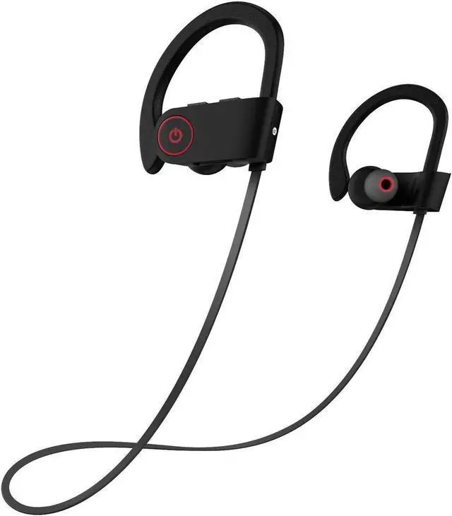 Main image of Bluetooth Headphones Wireless Sports Earphones with Mic IPX7 Waterproof HD Stereo Sweatproof Earbuds for Gym Running 7-9 Hrs Playback Noise Cancelling Headsets - Black