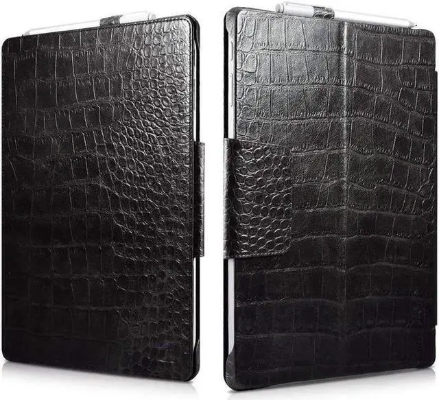 Main image of Surface Pro 4 Case Vintage Series Genuine Leather Folio Cover with Pen Holder Stand for Microsoft Surface Pro 4 2015 / Surface Pro 2017 Original Keyboard