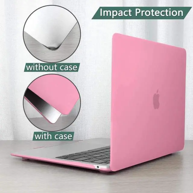 Alt view image 3 of 7 - MacBook Pro 16 inch Matte Case 2019 Release A2141 with Keyboard Cover Skin for New 16 inch MacBook Pro Case with Touch Bar Soft Touch Plastic Hard Shell Pink
