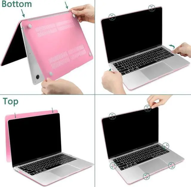 Alt view image 7 of 7 - MacBook Pro 16 inch Matte Case 2019 Release A2141 with Keyboard Cover Skin for New 16 inch MacBook Pro Case with Touch Bar Soft Touch Plastic Hard Shell Pink