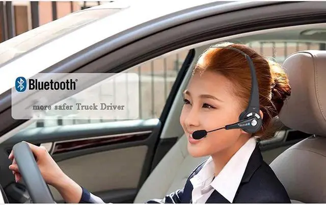 Alt view image 3 of 6 - Over the Head Bluetooth Headphone for PS3 Cell Phone Headset Office Wireless Headset With Mic Handsfree Calling for PS3 Skype Truck Driver iPhone Android Smartphoens