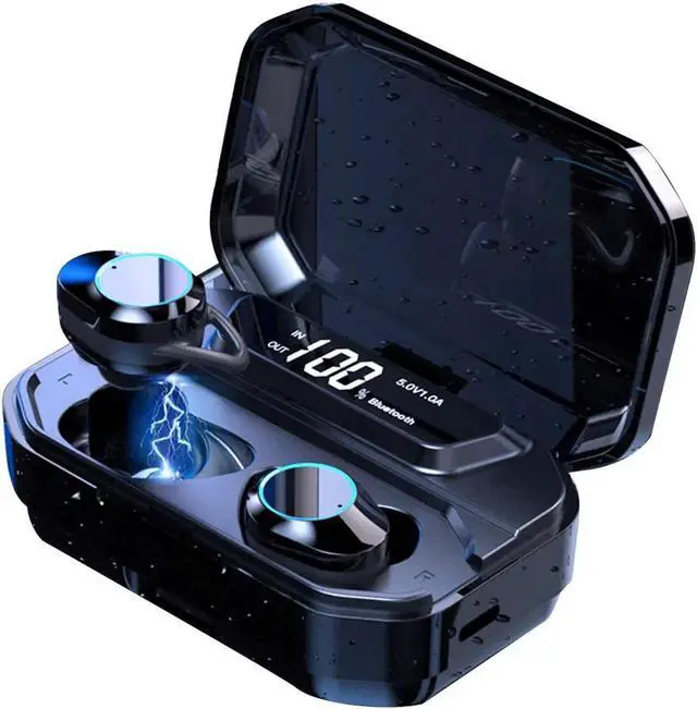 Main image of Earbuds Bluetooth wireless True Wireless Bluetooth 5.0 Earphones with Intelligent LED Display Touch Screen One Key Control Auto Pairing Headphones IPX68 Waterproof 3500mA 110H Play Time Case