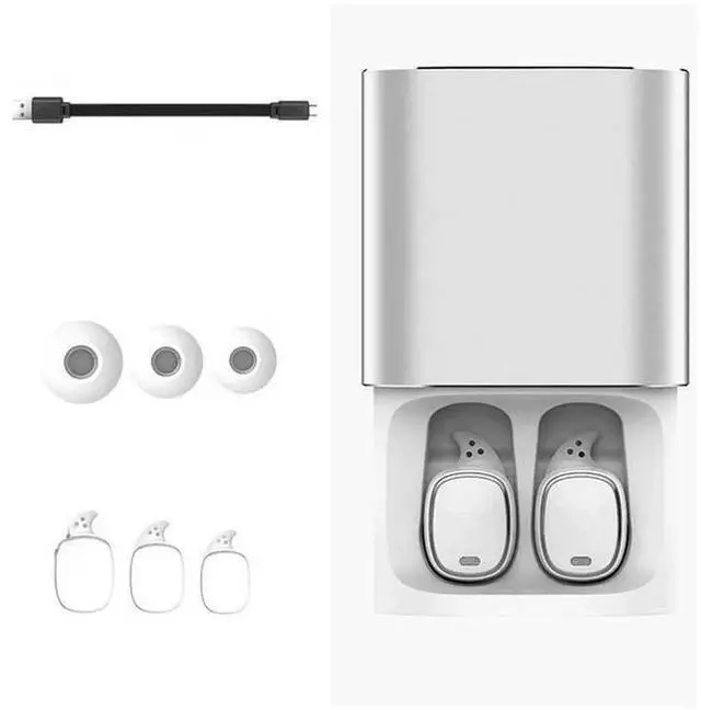 Alt view image 3 of 7 - QCY T1 Pro Touch Control Bluetooth Earphones TWS Mini Wireless Headset Music Earbuds with Microphone Handsfree Calls Noise Cancellin 750mAh charging box